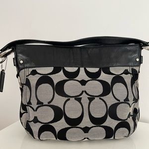 Coach Classic Monogram Fabric shoulder bag / purse /handbag